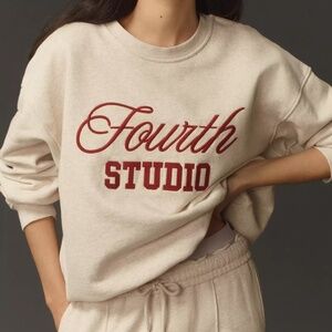 Anthropologie 4th & Reckless Chester Fourth Studio Slogan Oversized Sweatshirt